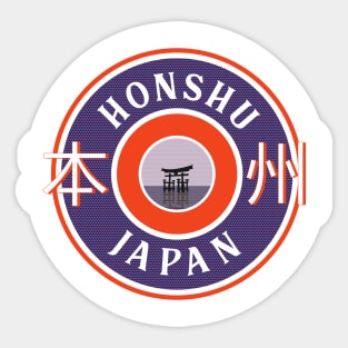 Honshu Island Of Japan Sticker